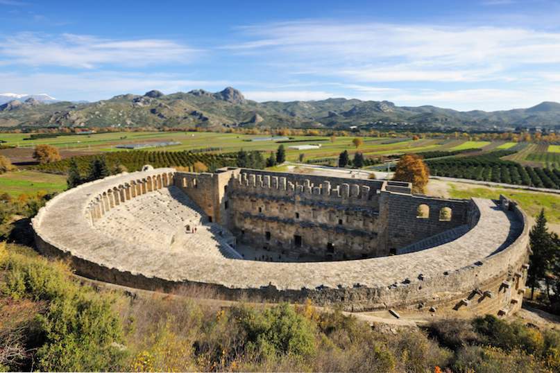 14 Forntida teatrar av den grekiska romerska antiken / Historia