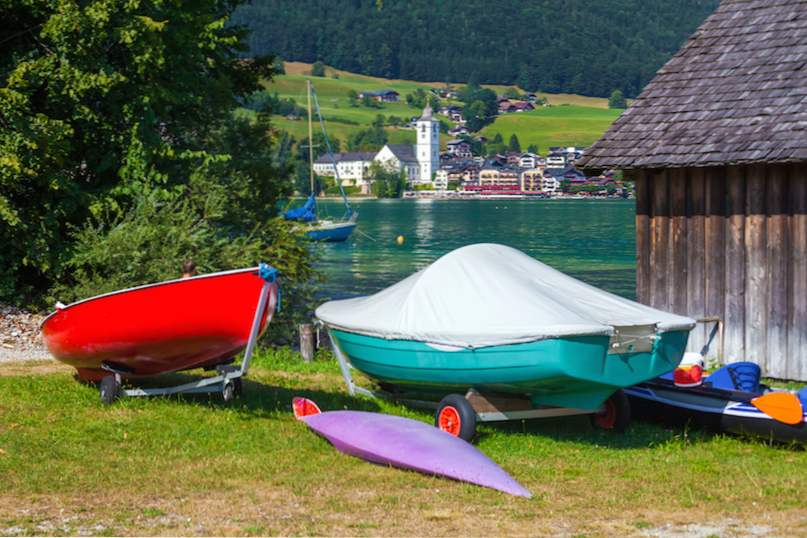 Upptäck skönheten i Salzkammergut sjödistriktet / österrike